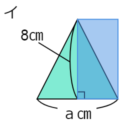 「三角形の面積の求め方」を表す文字の式イ
