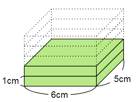 直方体を重ねる比例の問題