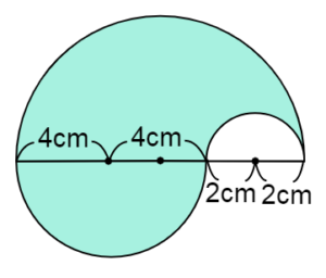 複雑な円の面積の求め方2-1