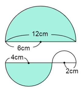 複雑な円の面積の求め方2-2